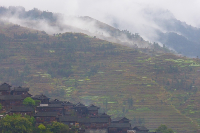 Paysage du Guizhou après la pluie.